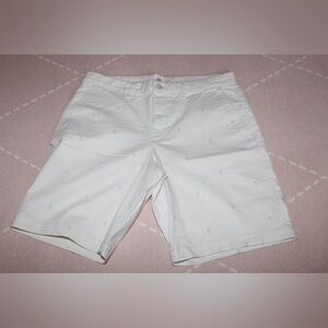 GAP Men’s 10” Essential Khaki Shorts Blue Scattered Palms 34W